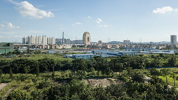 航拍,城市,建设