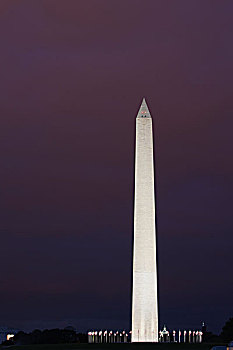 华盛顿纪念碑,夜晚,华盛顿,美国