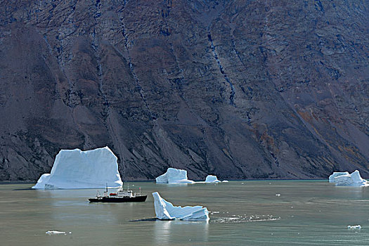冰山,探险,船,格陵兰