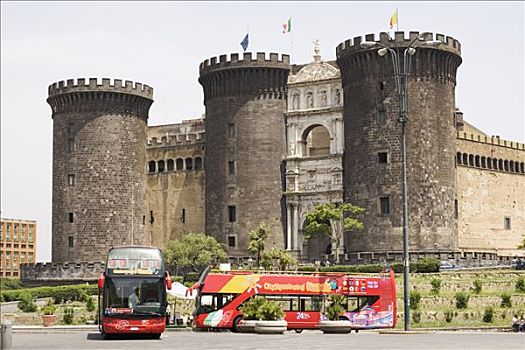 巴士,正面,城堡,那不勒斯,那不勒斯省,坎帕尼亚区,意大利