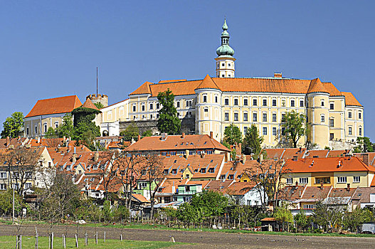 城堡,城镇,南摩拉维亚,捷克共和国