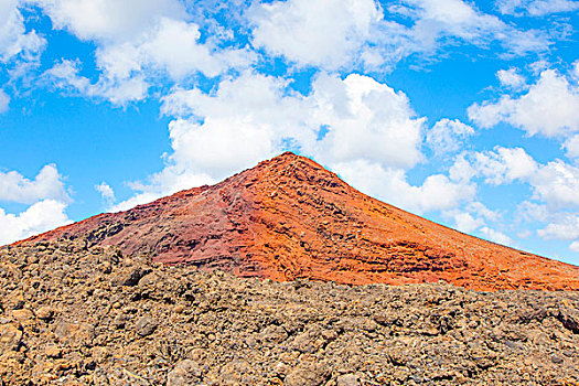 火山,蒂玛法雅国家公园,兰索罗特岛,西班牙