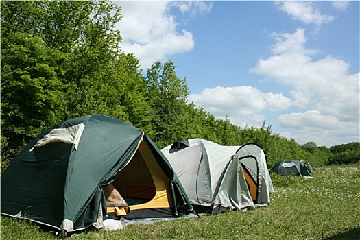 旅游,帐篷,树林,营地