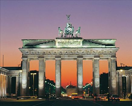 夜光,柏林,德国,欧洲