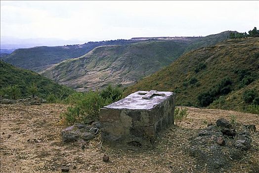 山坡,墓地,拉里贝拉,埃塞俄比亚