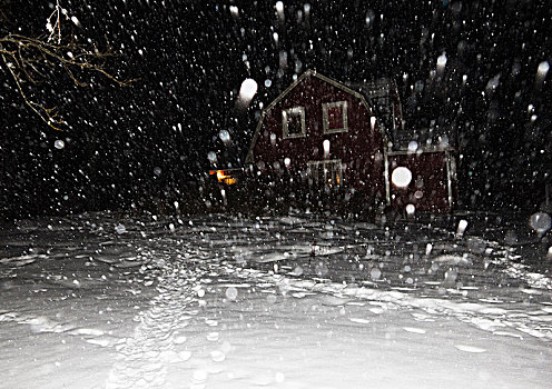 瑞典,斯德哥尔摩,下雪,夜晚
