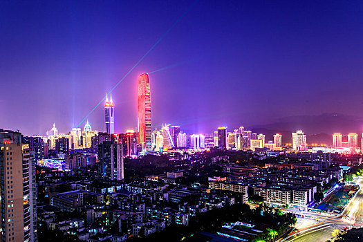 京基100大厦地王大厦城市夜景