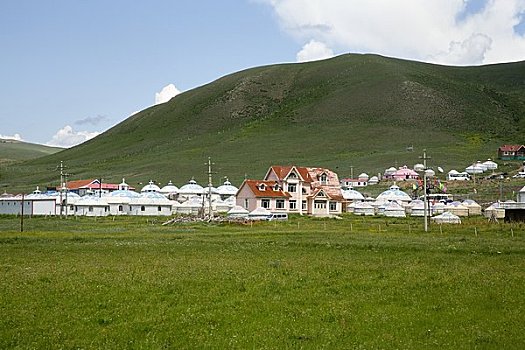 胜地,乡村,房子,蒙古包,内蒙古,中国