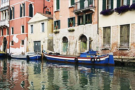 驳船,运河,威尼斯,威尼托,意大利