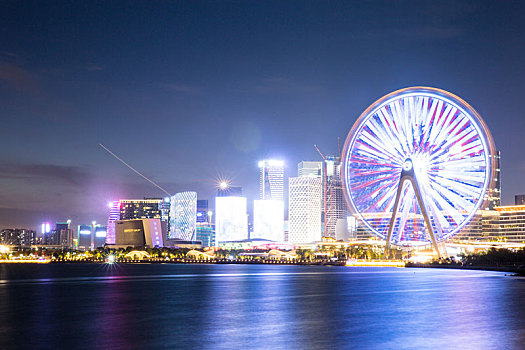 广东省深圳市前海片区夜景