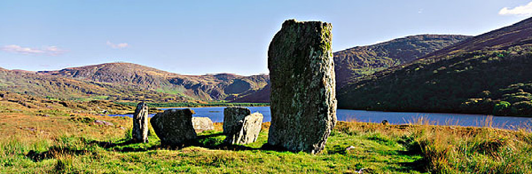 湖,半岛,爱尔兰,巨石阵