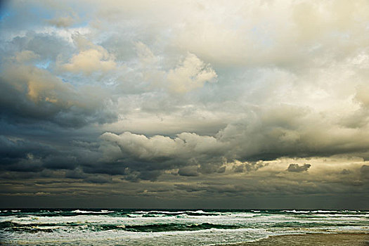 乌云,上方,急浪,马略卡岛,巴利阿里群岛,西班牙
