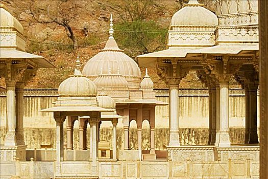 雕刻,圆顶,宫殿,斋浦尔,拉贾斯坦邦,印度