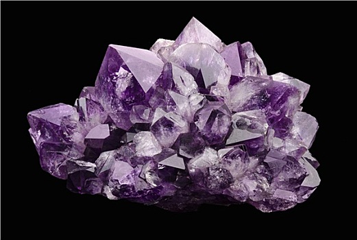 紫水晶,上方,黑色背景