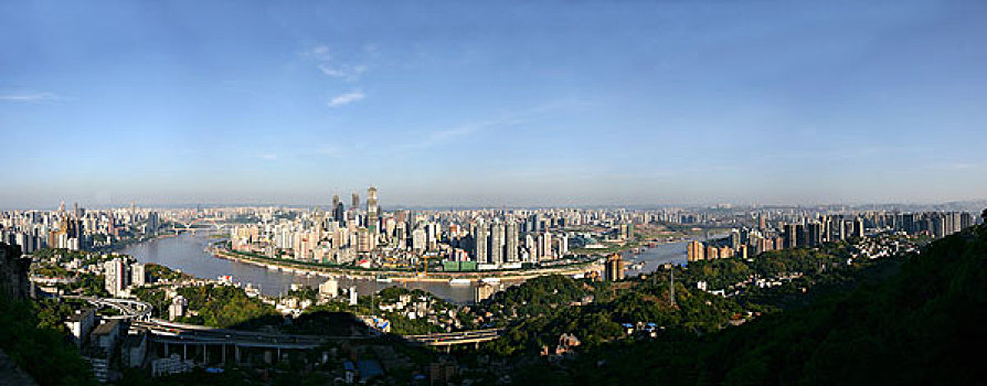 重庆渝中区半岛全景