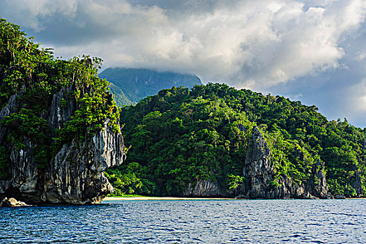 悬崖,波多黎各,地下,河,巴拉望岛,菲律宾