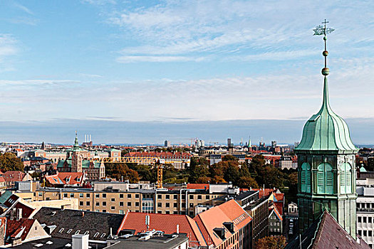 教堂,哥本哈根,城市风光,城市,中心,丹麦