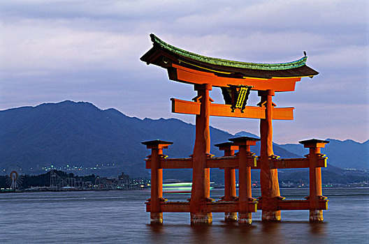大门,严岛神社,宫岛,日本