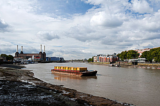 货船,泰晤士河,伦敦,英格兰