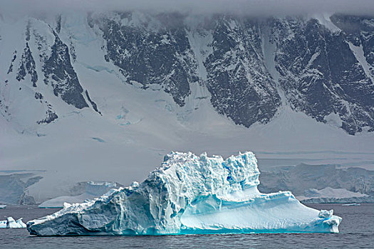 南极,海峡,冰山