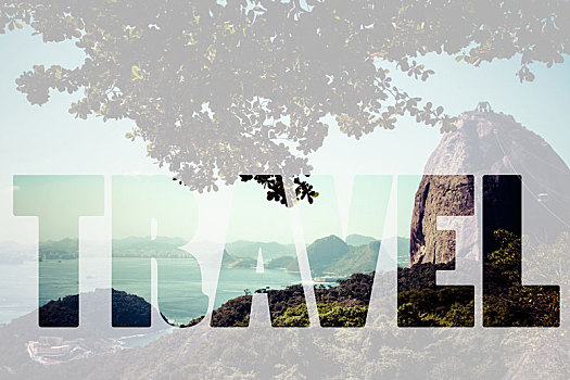 文字,旅行,俯视,里约热内卢