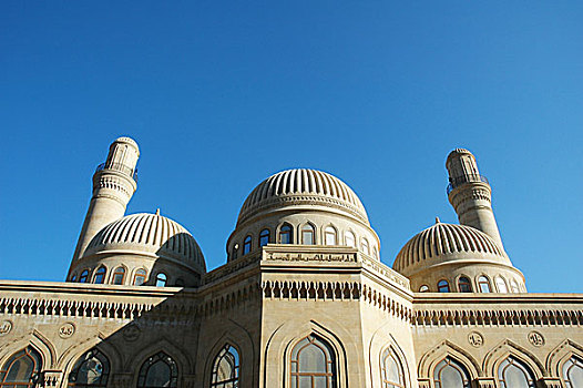 现代,清真寺,尖塔,巴库,阿塞拜疆