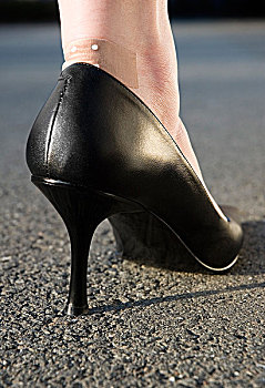女人,黑色,鞋