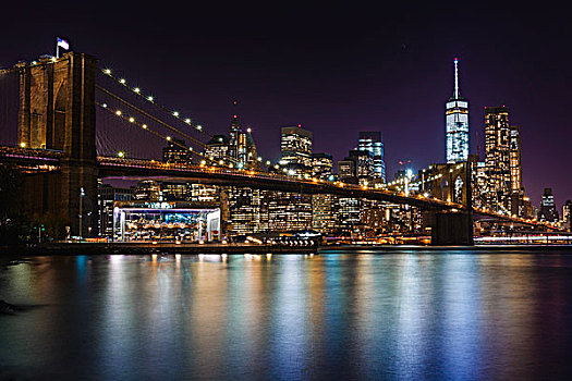 布鲁克林大桥,夜晚