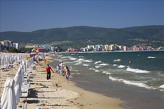 海滩,靠近,黑海,保加利亚