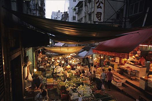 市场,中心,香港,香港岛,中国