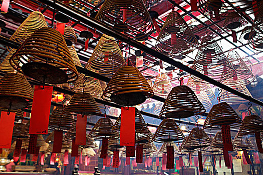 香,悬挂,天花板,文武庙,香港