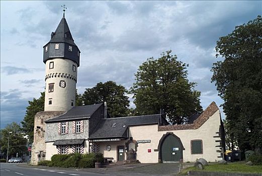瞭望塔,14世纪,法兰克福,黑森州,德国,欧洲