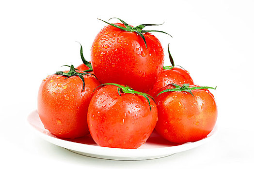 碟子里的西红柿