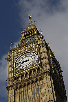 英格兰,伦敦,大本钟,特写,名字,钟,卧,钟楼,著名,罐,听