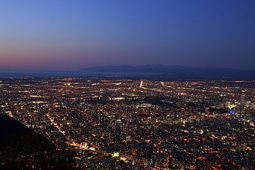 札幌,晚上,山