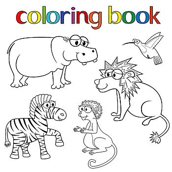 小动物,动物,上色画册