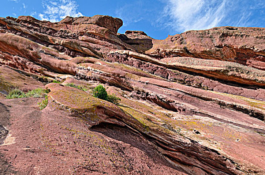 岩石构造,船,石头,结构,特写,红色,砂岩,红岩,公园,丹佛,科罗拉多,美国