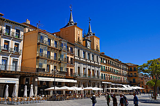 大广场,市政厅,塞戈维亚,卡斯蒂利亚莱昂,西班牙,欧洲