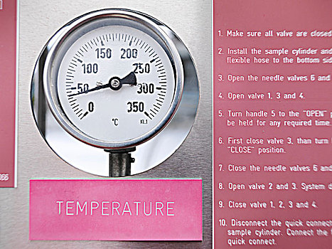 温度,计量器,气体,存储,植物