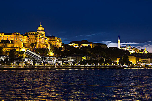 布达佩斯历史悠久的皇家宫殿,匈牙利的美丽景色
