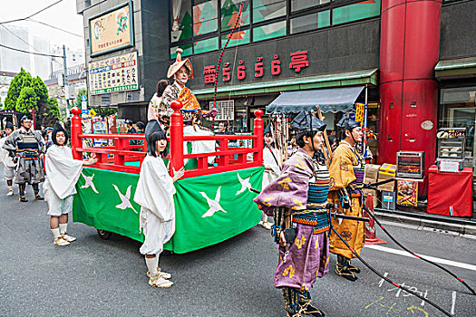 日本,本州,东京,浅草,节日,彩车游行