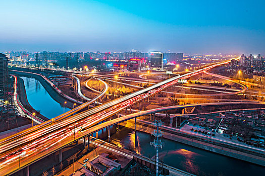 北京远通桥夜色