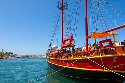 帆船,克里特岛,希腊