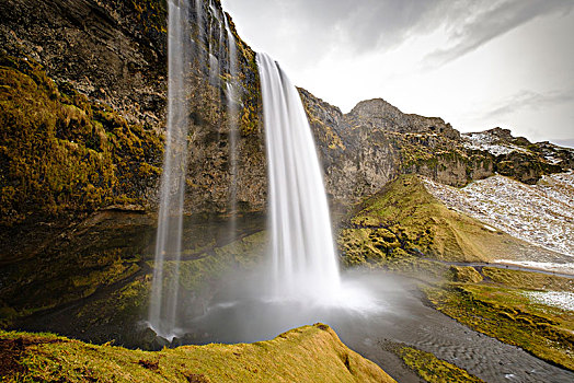 瀑布,环路,南方,区域,冰岛,欧洲
