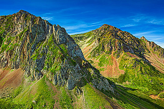 比利牛斯山脉,夏天,风景