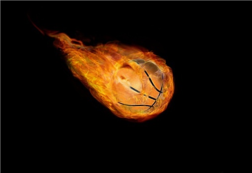 篮球,球,燃烧