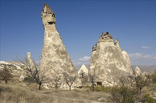 岩石构造,仙人烟囱岩,山谷,卡帕多西亚,土耳其