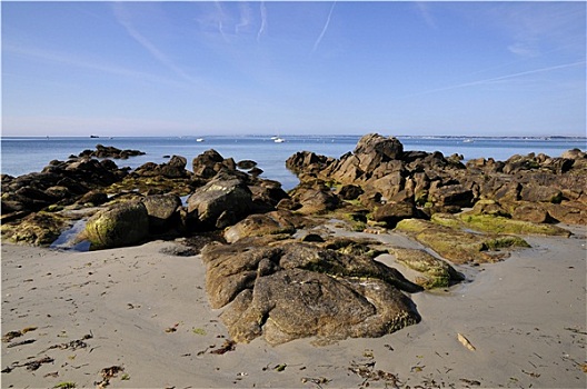 石头,海滩,卡赫纳,法国