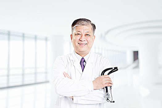 姿勢,手勢,老,亞洲人,男人,醫生,白色,制服