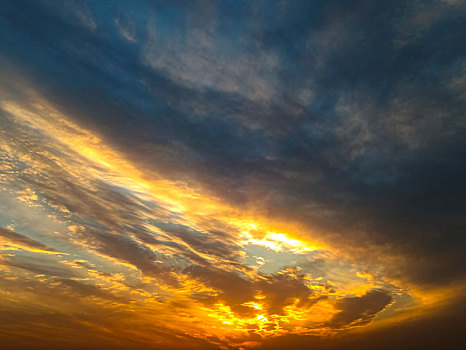 朝阳,海上日出,彩霞天空